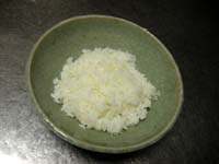 To serve rice in a bowl