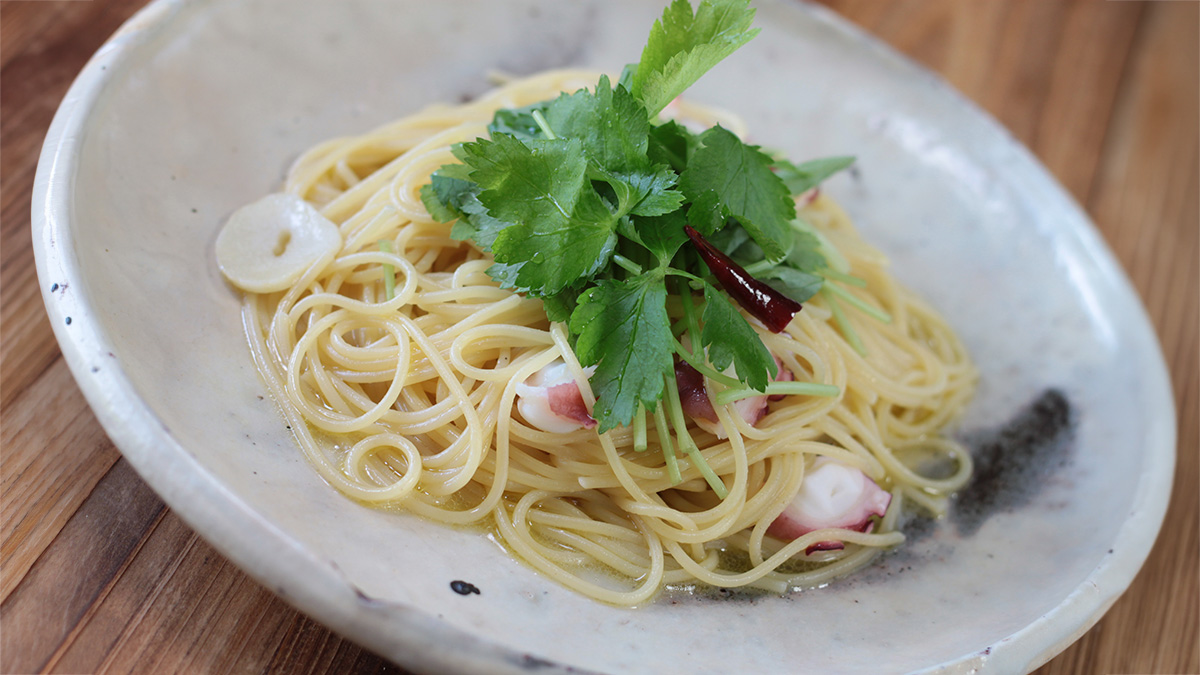 タコパスタの料理のメイン写真
